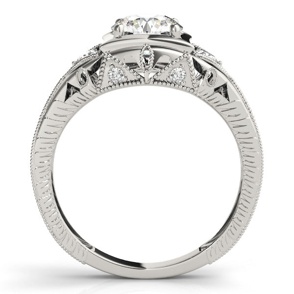 Round Antique Diamond Engagement Ring · 0.57 ct tw