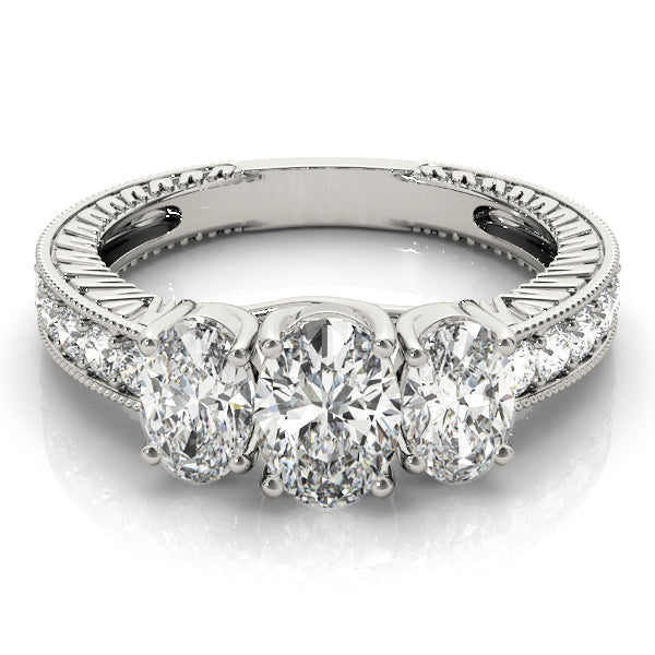 Oval Three-Stone Diamond Engagement Ring · 1.96 ct tw