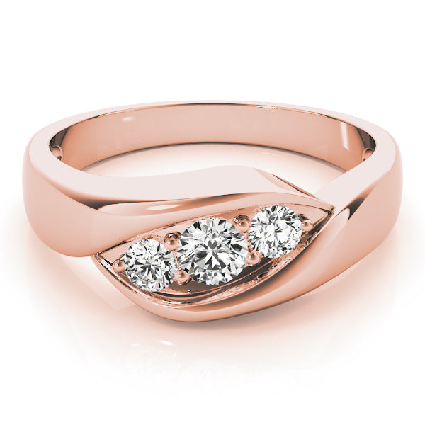 Round Three-Stone Diamond Engagement Ring · 0.26 ct tw