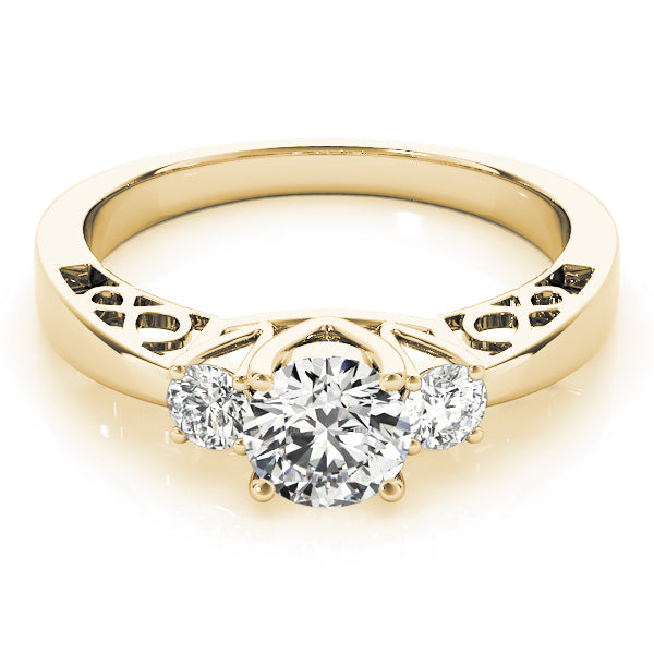 Round Three-Stone Diamond Engagement Ring · 0.70 ct tw