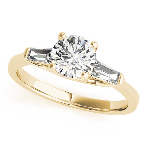 Round Fancy Shape Baguette Diamond Engagement Ring · 1.20 ct tw