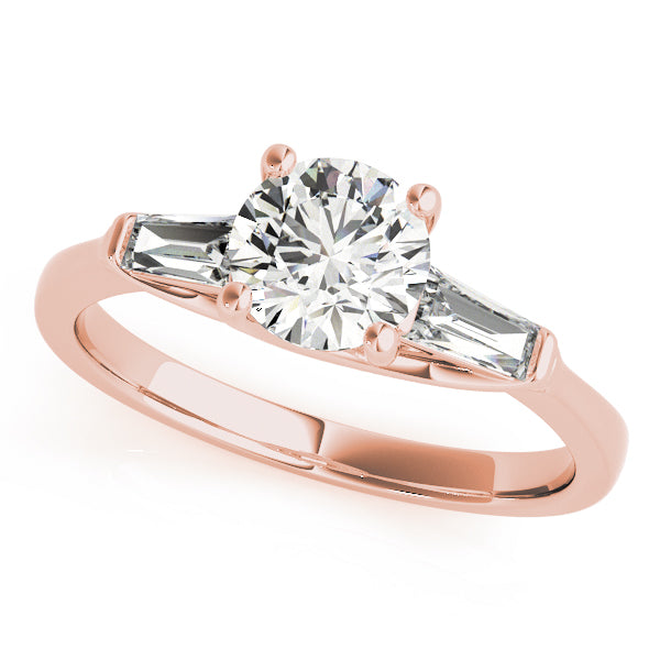 Round Fancy Shape Baguette Diamond Engagement Ring · 1.20 ct tw