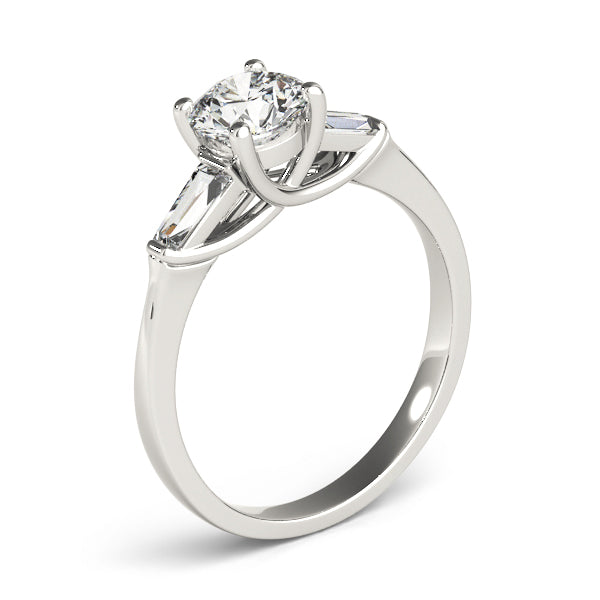 Round Fancy Shape Baguette Diamond Engagement Ring · 1.20 ct tw