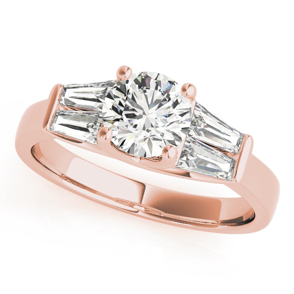 Round Fancy Shape Baguette Diamond Engagement Ring · 1.56 ct tw