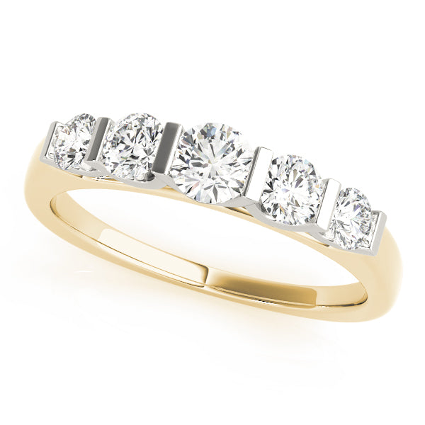 Round Bar Set Diamond Wedding Band · 1.00 ct tw
