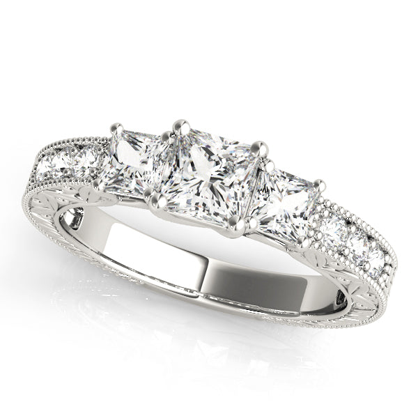 Square Three-Stone Princess Diamond Engagement Ring · 0.81 ct tw