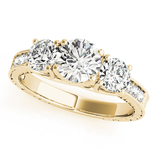 Round Three-Stone Diamond Engagement Ring · 2.37 ct tw