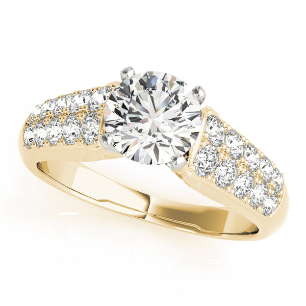 Pave Diamond Engagement Ring · 0.40 ct tw