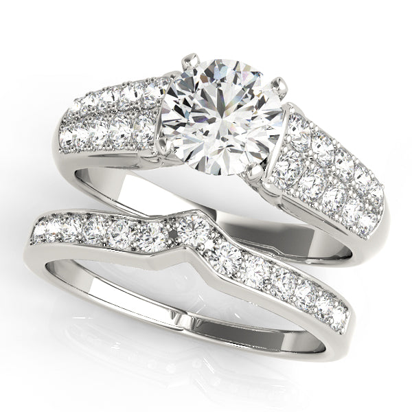 Pave Diamond Engagement Ring · 0.40 ct tw
