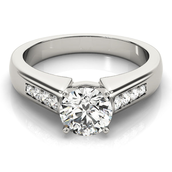 Single Row Channel Set Diamond Engagement Ring · 0.17 ct tw