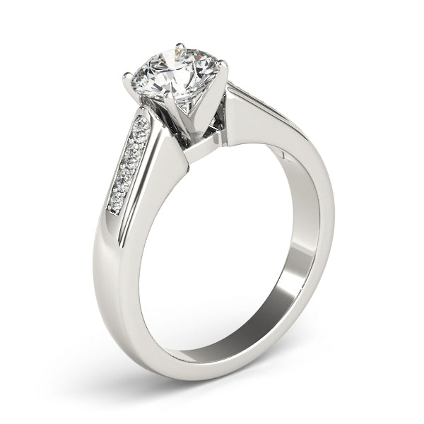 Single Row Channel Set Diamond Engagement Ring · 0.17 ct tw