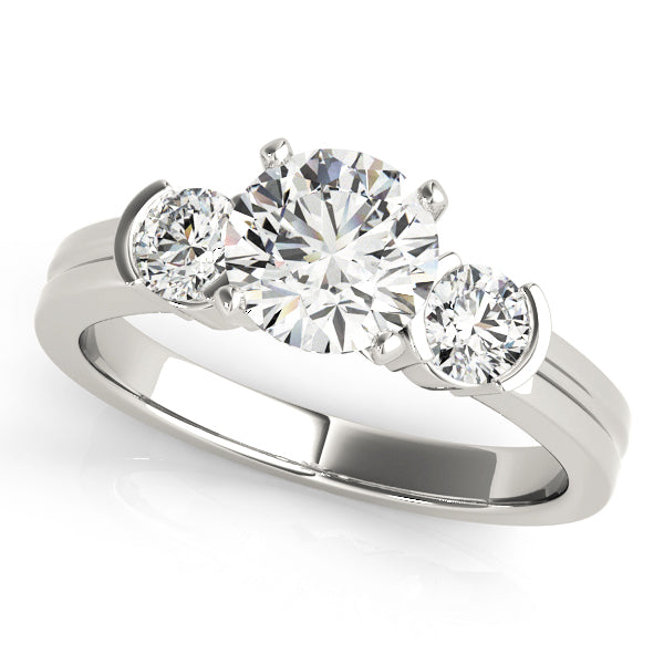 Round Three-Stone Diamond Engagement Ring · 0.40 ct tw