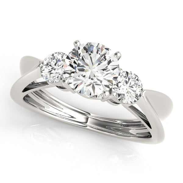 Round Three-Stone Diamond Engagement Ring · 0.50 ct tw