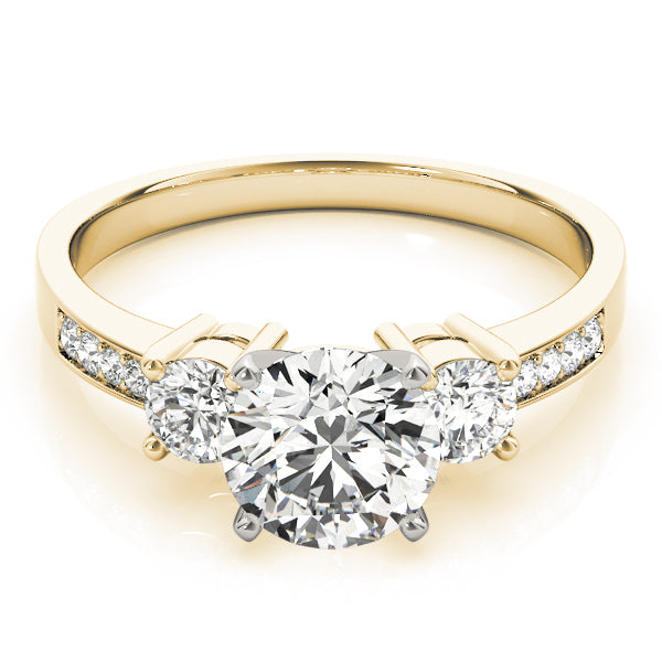 Round Three-Stone Diamond Engagement Ring · 0.40 ct tw