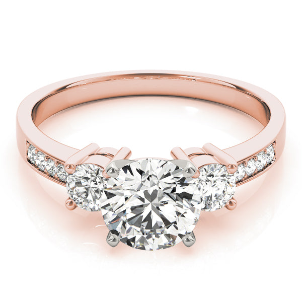 Round Three-Stone Diamond Engagement Ring · 0.40 ct tw