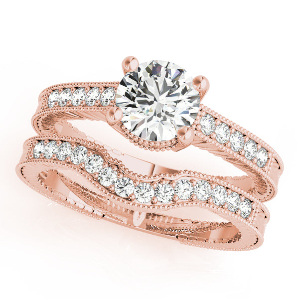 Round Antique Diamond Engagement Ring · 1.15 ct tw