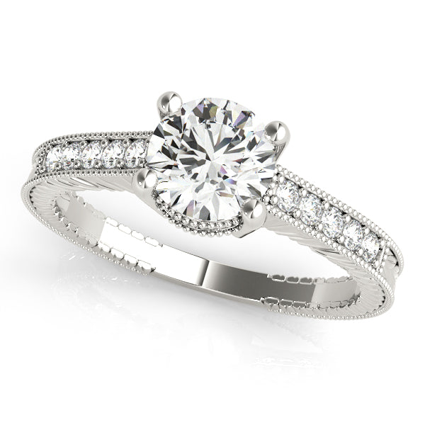 Round Antique Diamond Engagement Ring · 2.69 ct tw