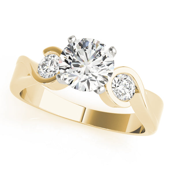 Round Three-Stone Diamond Engagement Ring · 0.24 ct tw