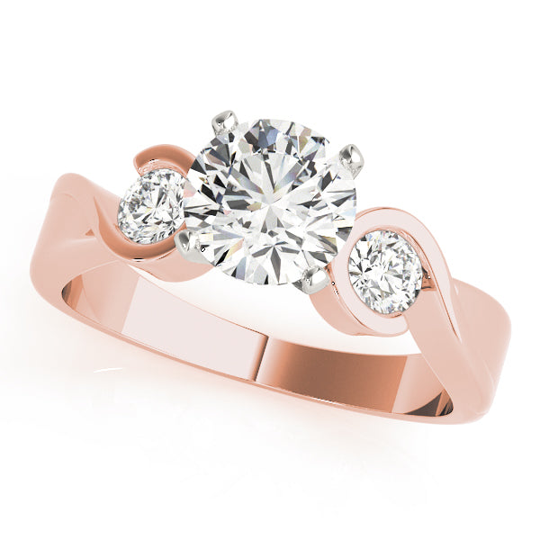 Round Three-Stone Diamond Engagement Ring · 0.24 ct tw