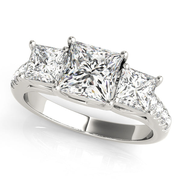 Square Three-Stone Princess Diamond Engagement Ring · 0.56 ct tw