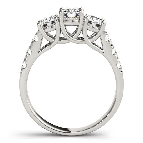 Round Three-Stone Diamond Ring · 0.95 ct tw