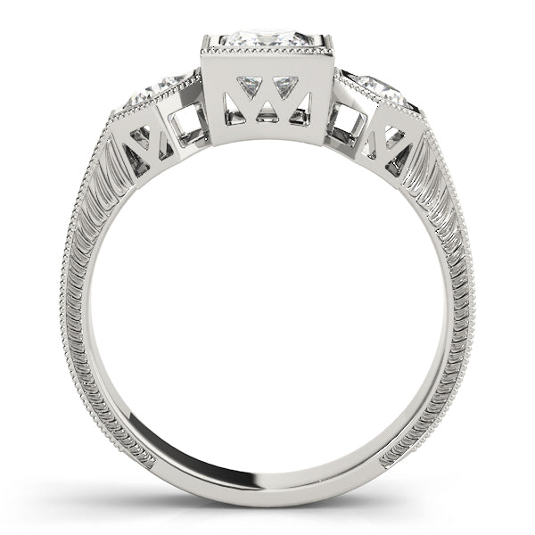 Square Three-Stone Princess Diamond Engagement Ring · 0.99 ct tw