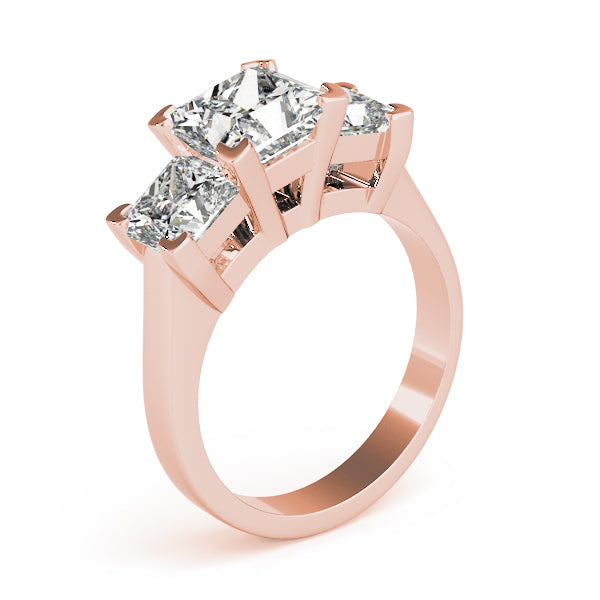 Square Three-Stone Princess Diamond Engagement Ring · 3.30 ct tw