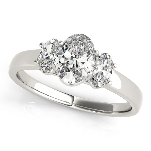 Oval Three-Stone Diamond Engagement Ring · 1.45 ct tw