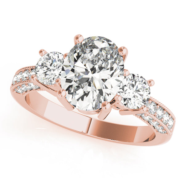 Oval Three-Stone Diamond Engagement Ring · 0.90 ct tw