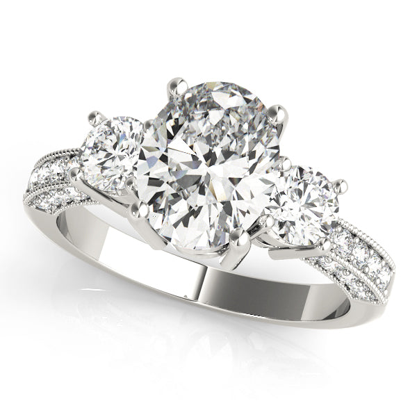 Oval Three-Stone Diamond Engagement Ring · 0.90 ct tw
