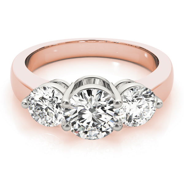 Round Three-Stone Diamond Engagement Ring · 3.00 ct tw