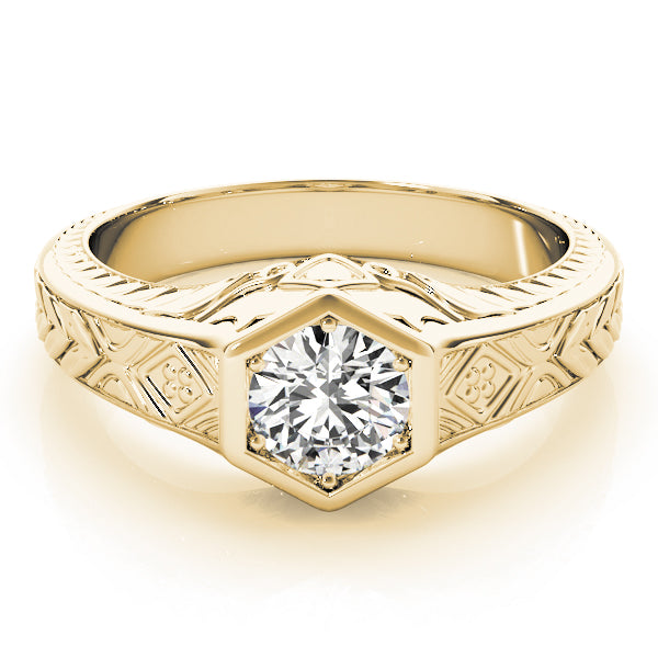 Round Antique Diamond Engagement Ring · 0.66 ct tw