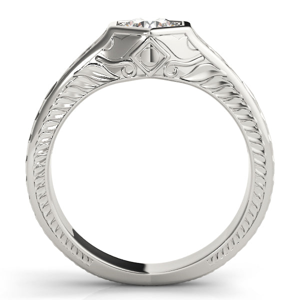 Round Antique Diamond Engagement Ring · 0.66 ct tw