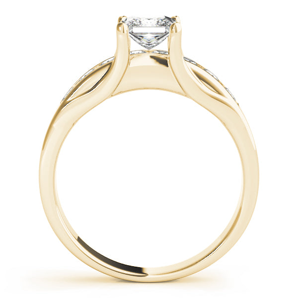 Square Single Row Channel Set Diamond Engagement Ring · 0.81 ct tw