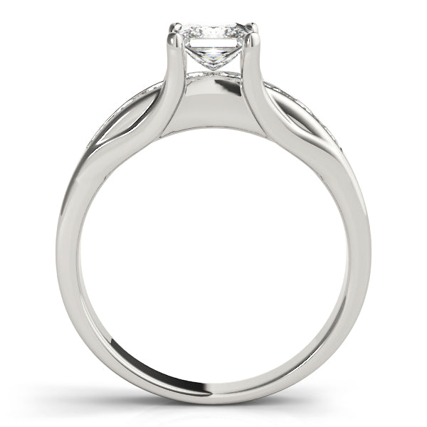 Square Single Row Channel Set Diamond Engagement Ring · 0.81 ct tw