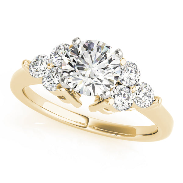 Cluster Sides Diamond Engagement Ring · 0.54 ct tw