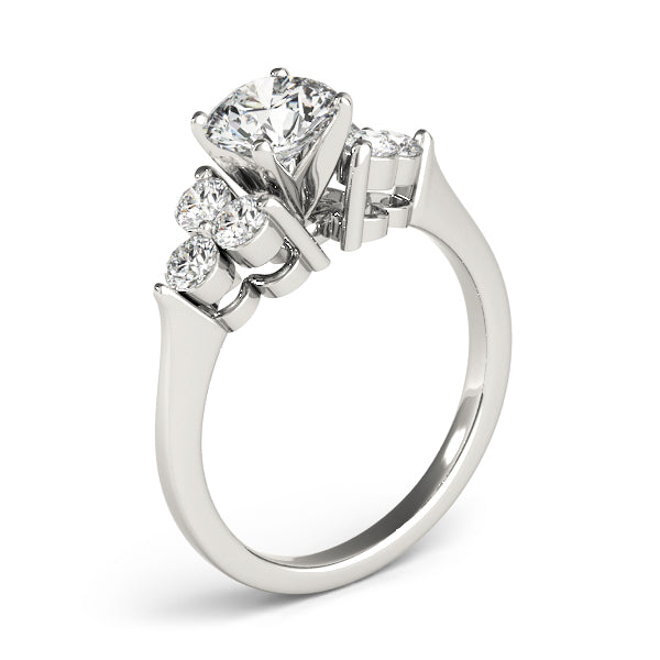 Cluster Sides Diamond Engagement Ring · 0.54 ct tw