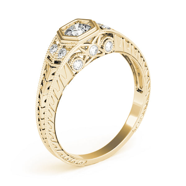 Round Antique Diamond Engagement Ring · 0.34 ct tw