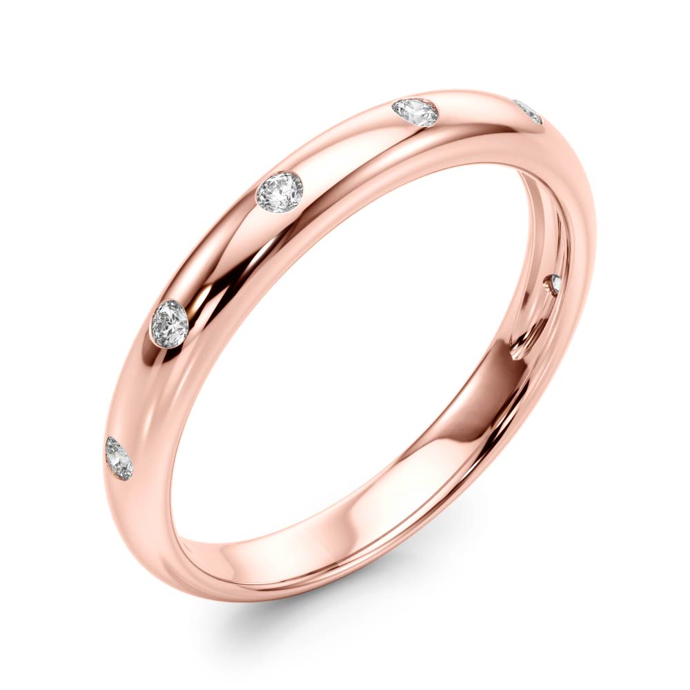 Bezel Set Diamond Wedding Band · 0.10 ct tw