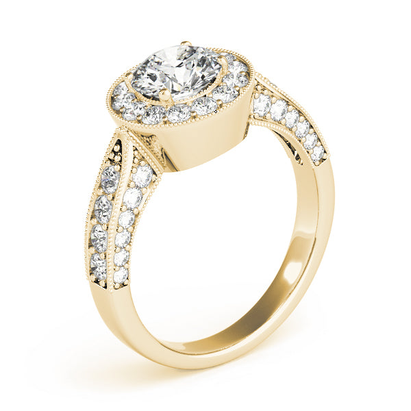 Round Halo Diamond Engagement Ring · 1.77 ct tw