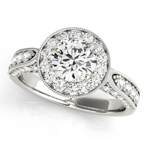Round Halo Diamond Engagement Ring · 1.77 ct tw