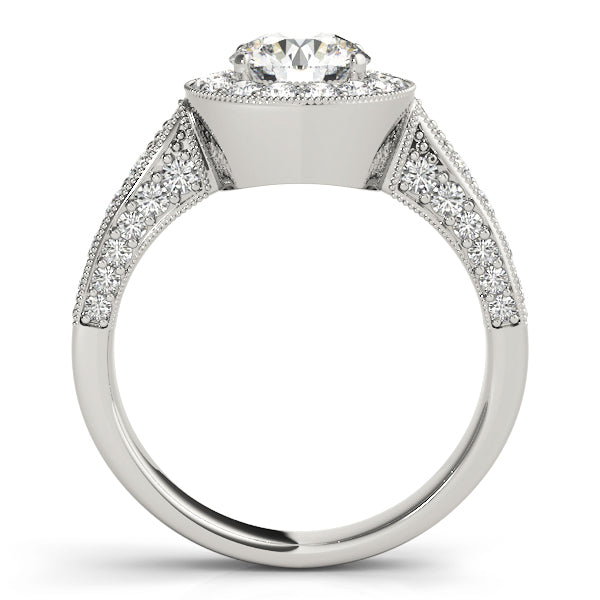 Round Halo Diamond Engagement Ring · 1.77 ct tw