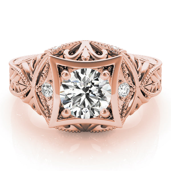 Round Antique Diamond Engagement Ring · 1.05 ct tw