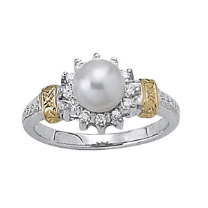 Pearl Gemstone Fashion Ring · 0.18 ct tw