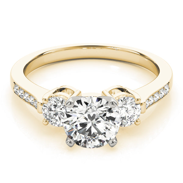 Round Three-Stone Diamond Engagement Ring · 0.48 ct tw