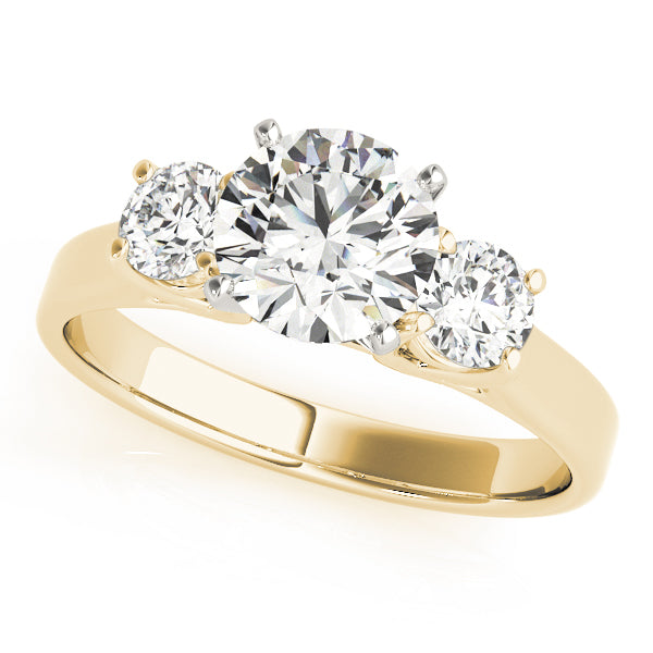 Round Three-Stone Diamond Engagement Ring · 0.40 ct tw