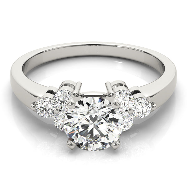 Cluster Sides Diamond Engagement Ring · 0.36 ct tw