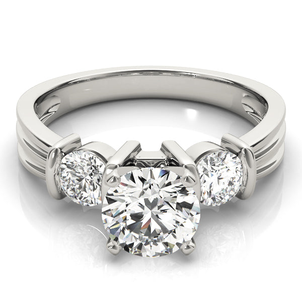 Round Three-Stone Diamond Engagement Ring · 0.50 ct tw