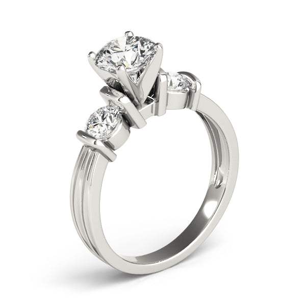 Round Three-Stone Diamond Engagement Ring · 0.50 ct tw
