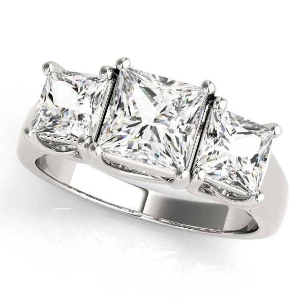 Square Three-Stone Princess Diamond Engagement Ring · 2.55 ct tw